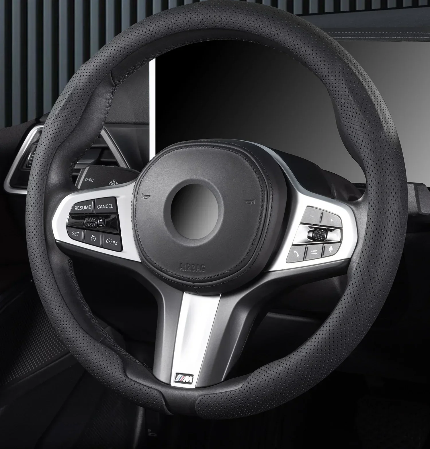 Nappa leather steering wheel cover 1.5mm ultra-thin suitable for Dodge Challenger Charger Durango Hornet Avenger Auto Decor