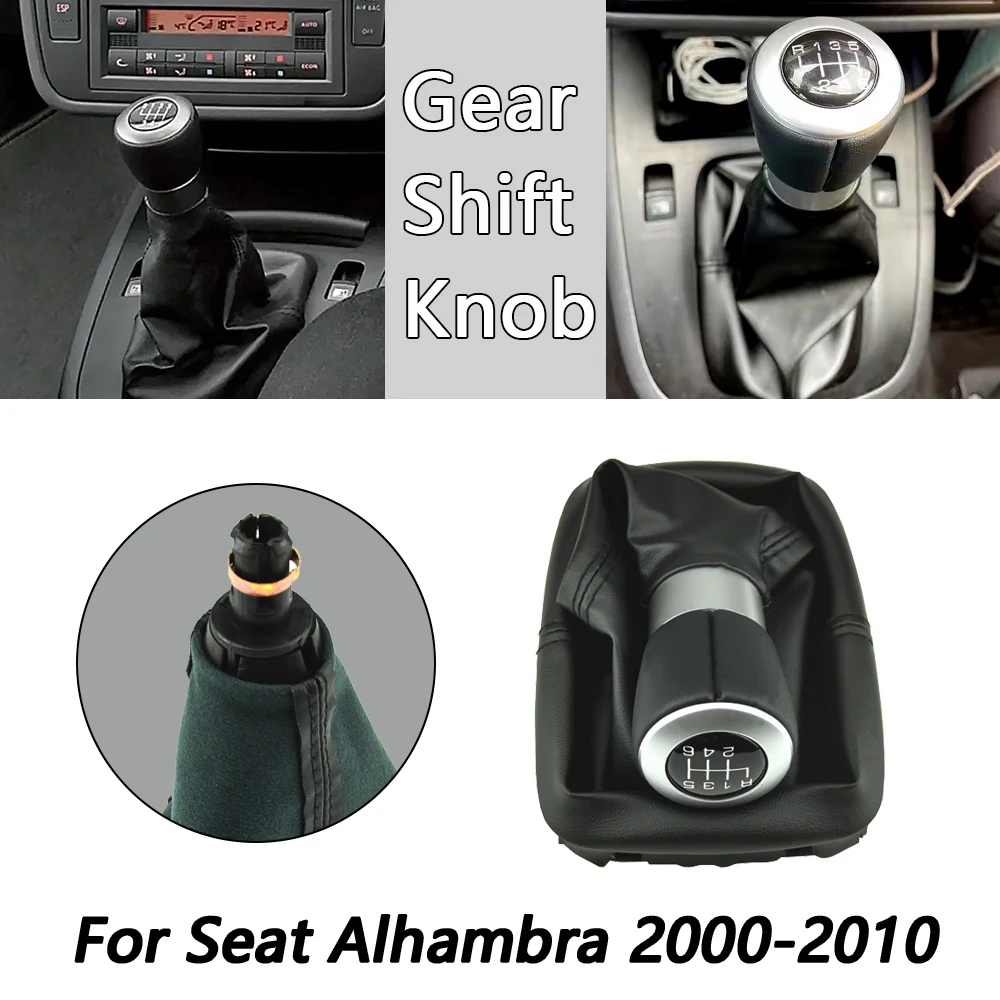 Autozubehör für Seat Alhambra 2000-2010 Schaltknauf Schaltsackabdeckung Schalthebel