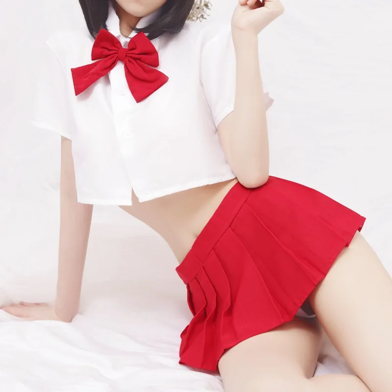 Sexy underwear student dress sexy jk uniform seductive hot pleated skirt secretary role play suit