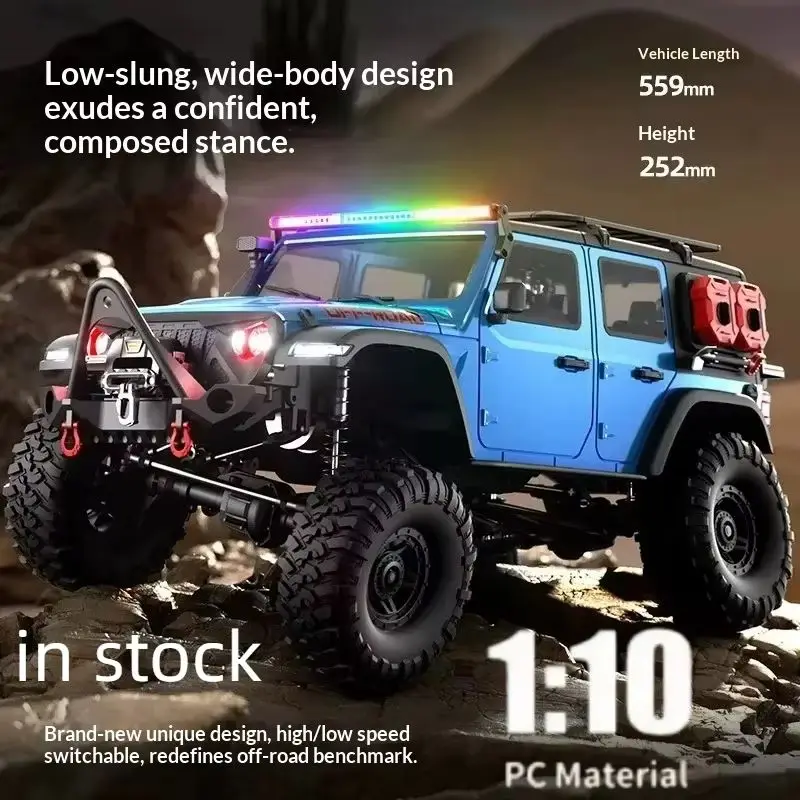【in stock】Hot 1:10 Remote Control Car High-End Version Full Proportion Off-Road Climbing Car Dumbo Remote Control Electric Winch