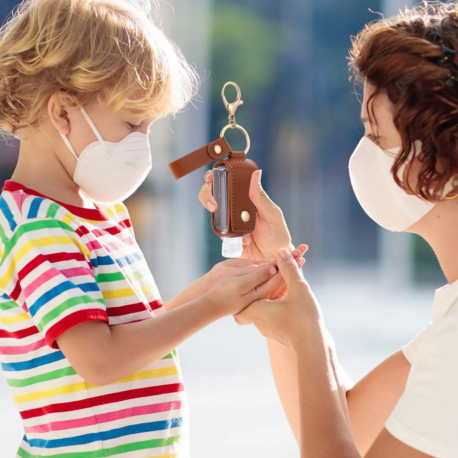 

Набор из 1 шт. пластиковых пустых флаконов-брелоков для ключей, портативный дорожный мини-флакон для духов с крышкой, многоразовый