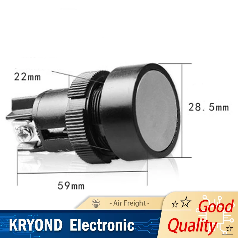 6PCS 22mm Momentary Push Button Switch Red Green Blue Yellow Black White Normal Open + Normal Close