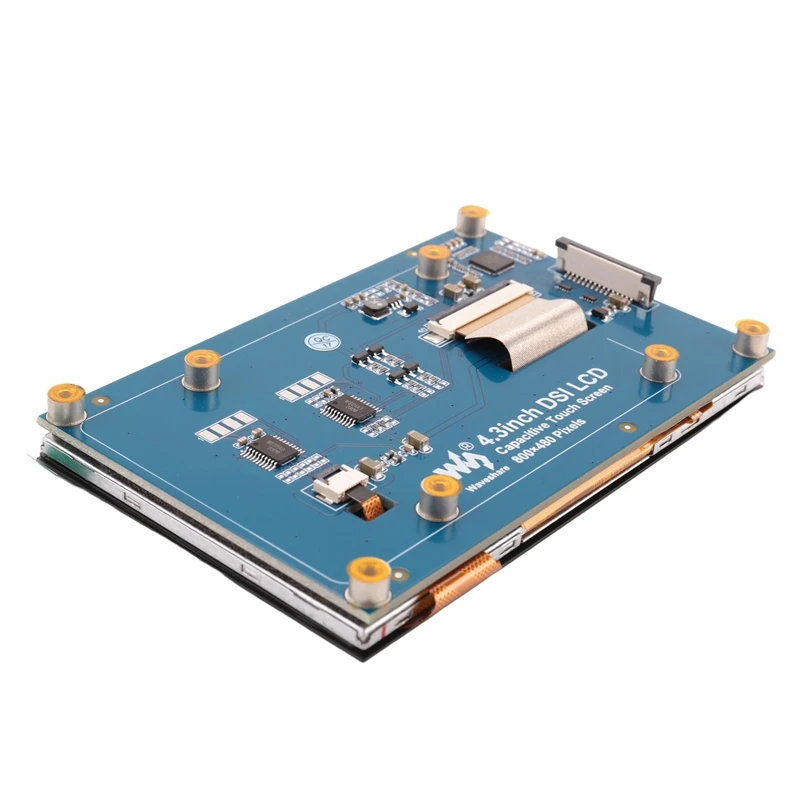 Waveshare 4.3 Inch DSI LCD Display For Raspberry Pi 4B/3B+/3A+/3B/2B/B+/A+ IPS Capacitive Touch Screen Monitor 800X480