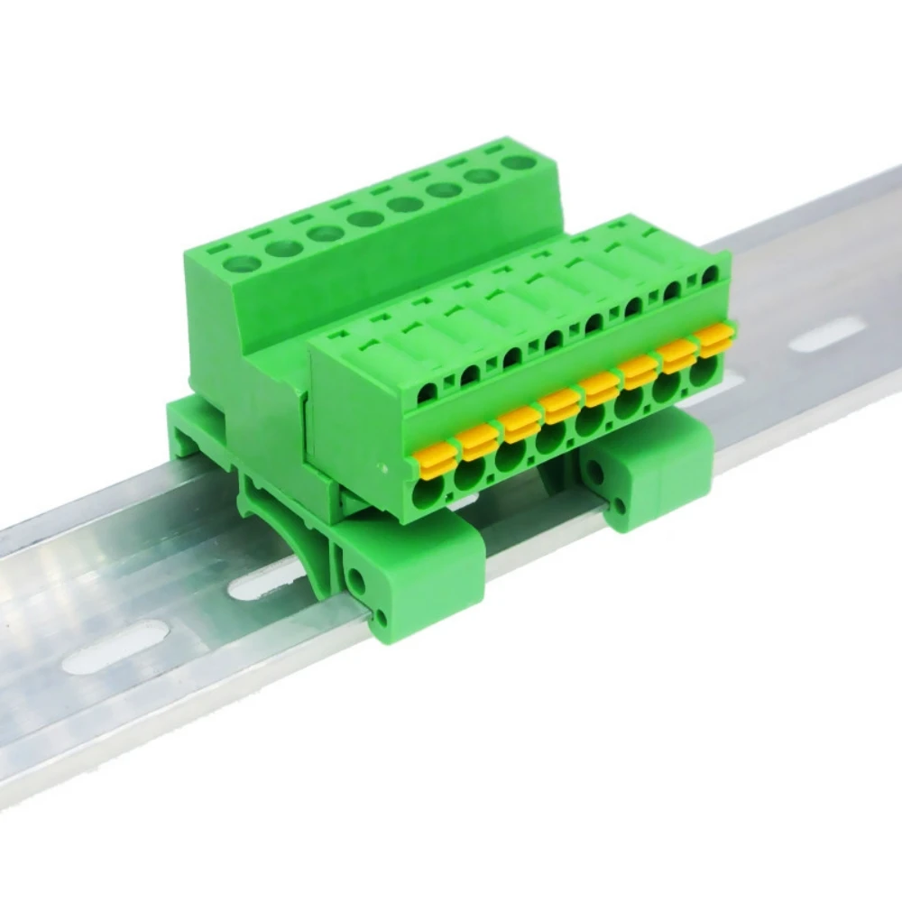 2EDG-UKR-5.08mm Rail Mounted Plug-in Terminal Block Connector 2EDG 5.08mm Screw Free Guide Rail Docking KD Plug