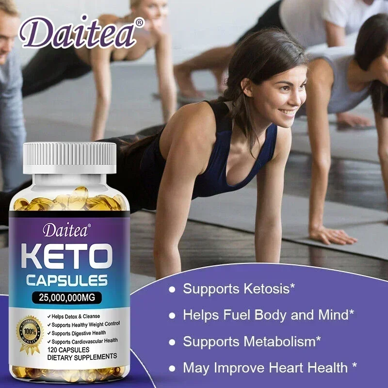 Keto Capsules - Weight & Fat Management, Burn Belly Fat, Detoxification, Digestion, Immunity - High Strength Ketone Supplement