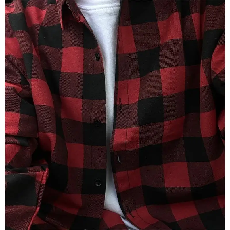 Estate di grandi dimensioni plaid irt uomo vintage casual lungo Sve Haome capispalla poliestere non stirabile tendenza primaverile