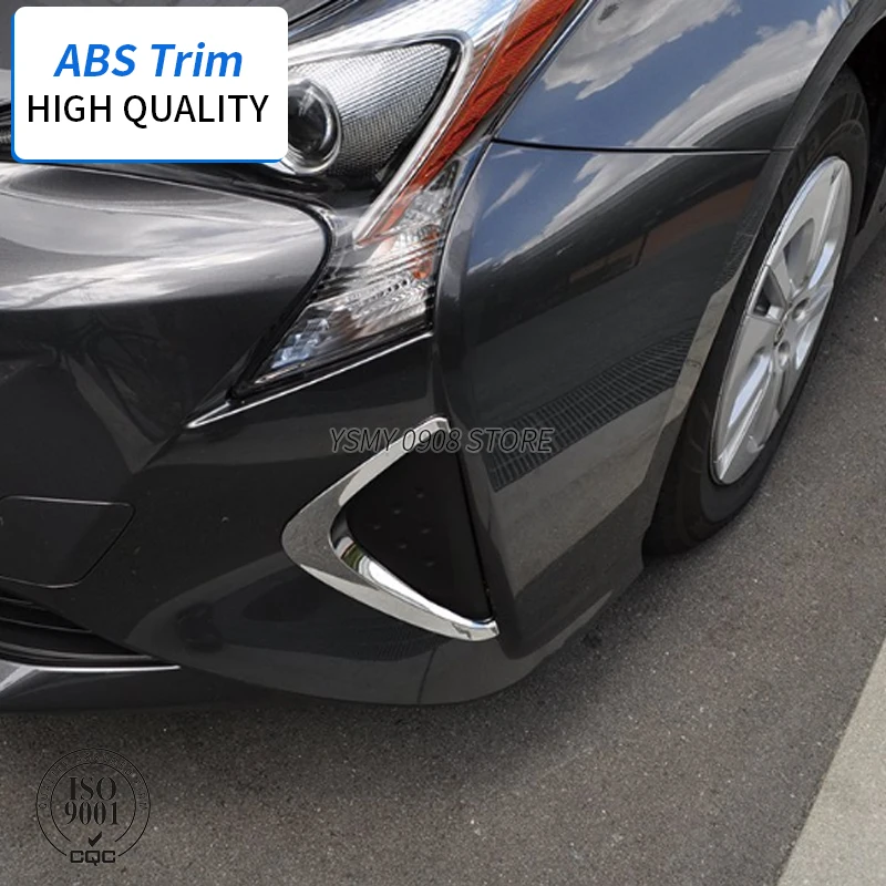 

Front Fog Light Eyebrow Cover Garnish Trim for Toyota Prius 50 Series Parts 2016 2017 2018 2PCS ABS Chrome Car Accessories