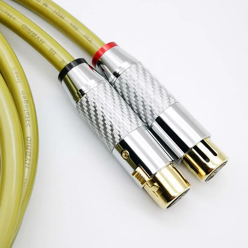 Original Van den Hul XLR cable M.C D102MKIII silver copper hybrid Hi-end carbon fiber Gold Plated Balanced line 1 pair