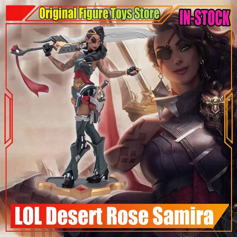 

In Stock League Of Legends Desert Rose Samira Anime Figure LOL Game Peripheral Statue Collectible Model Decor Action Figure Toy