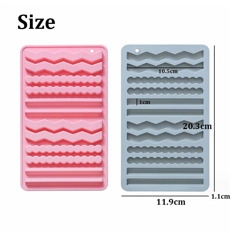 Long Silicone Mold Chocolate Candy Cookie Pudding Dessert Molds Baking Tool