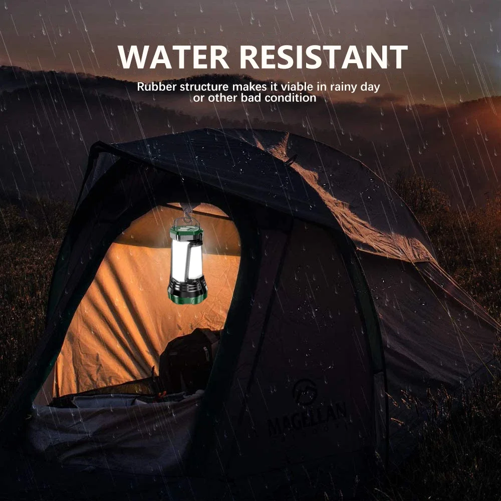 Portable LED Searchlight USB-C Rechargeable Flashlight Outdoor Waterproof Flood Light Output Emergency Camping Lantern Spotlight
