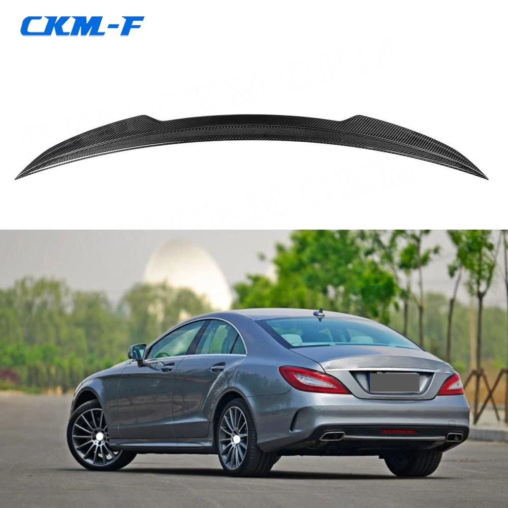 for Mercedes Benz W218 CLS300 CLS350 CLS500 CLS550 CLS63 2012-2017 Trunk Duck Spoiler Lid Wing Dry Carbon Fiber Rear Spoiler