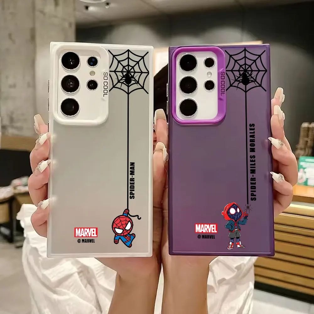 

S25 5G Case For Samsung Galaxy S25 S24 Ultra S23 S21 S20 FE S22 Ultra Plus Spiderman Spider Miles Morales Shockproof Phone Cover