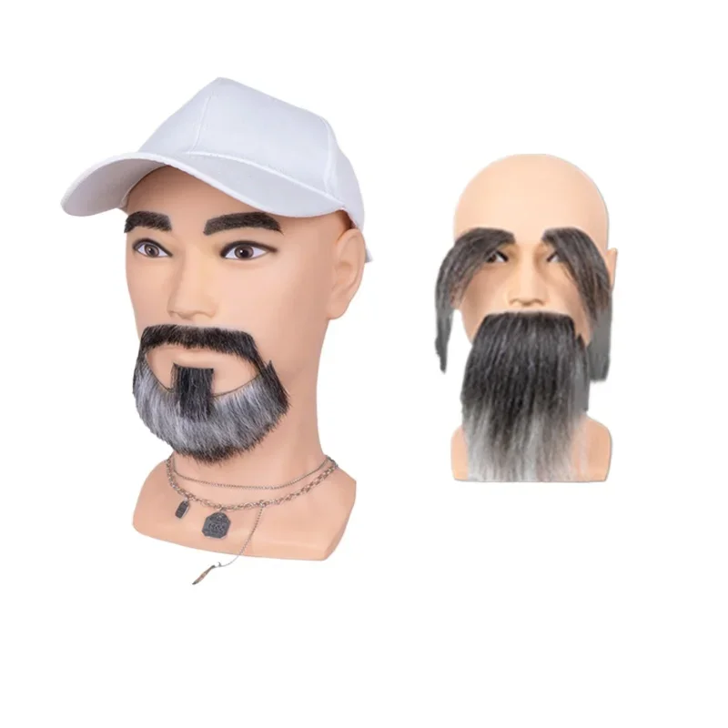 Male Doll Head Barber Hairdressing Practice Human Hair Mannequin Head Men's Training Head