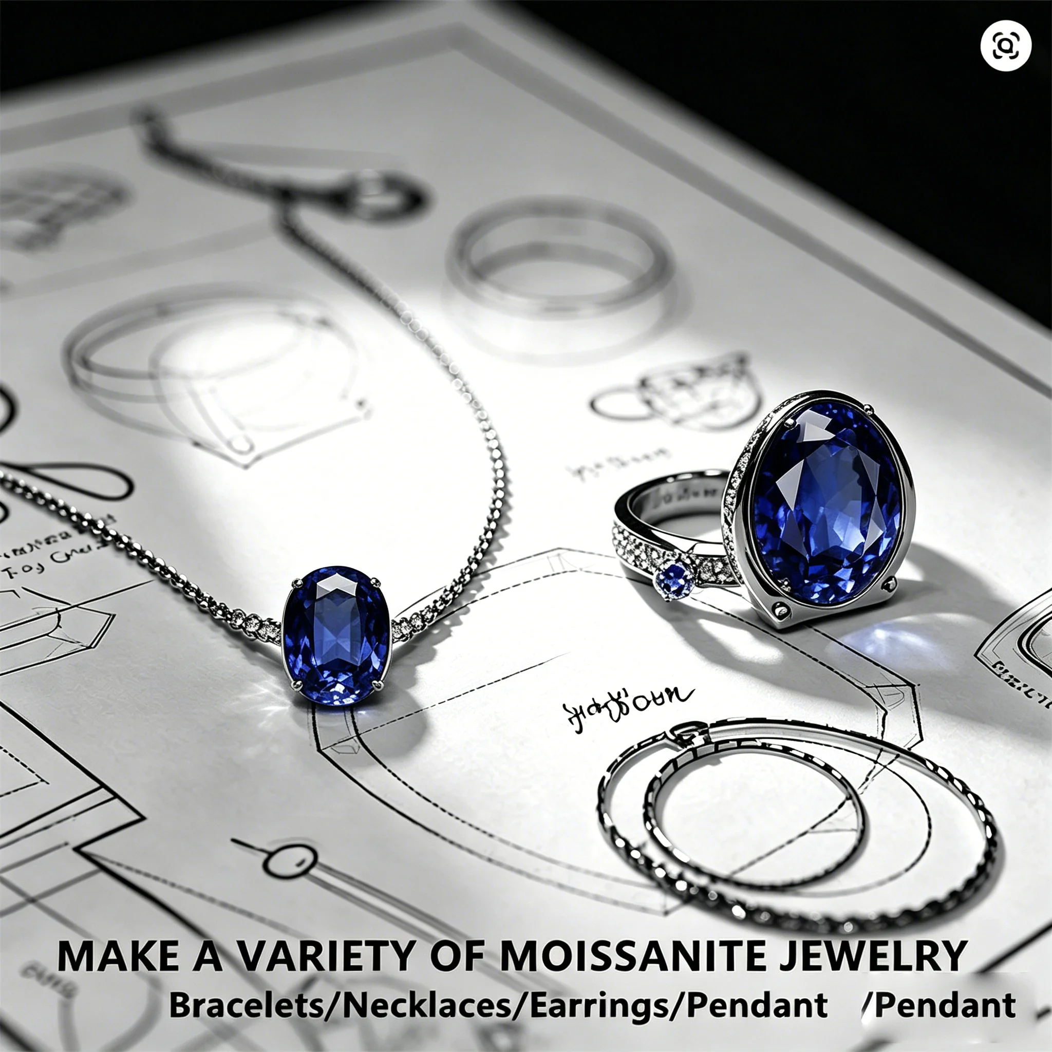 Top Royal Blue Oval Cut Lab Grown Sapphire Gemstone Premium Synthetic Sapphire for Custom Engagement Rings And Handmade Necklace