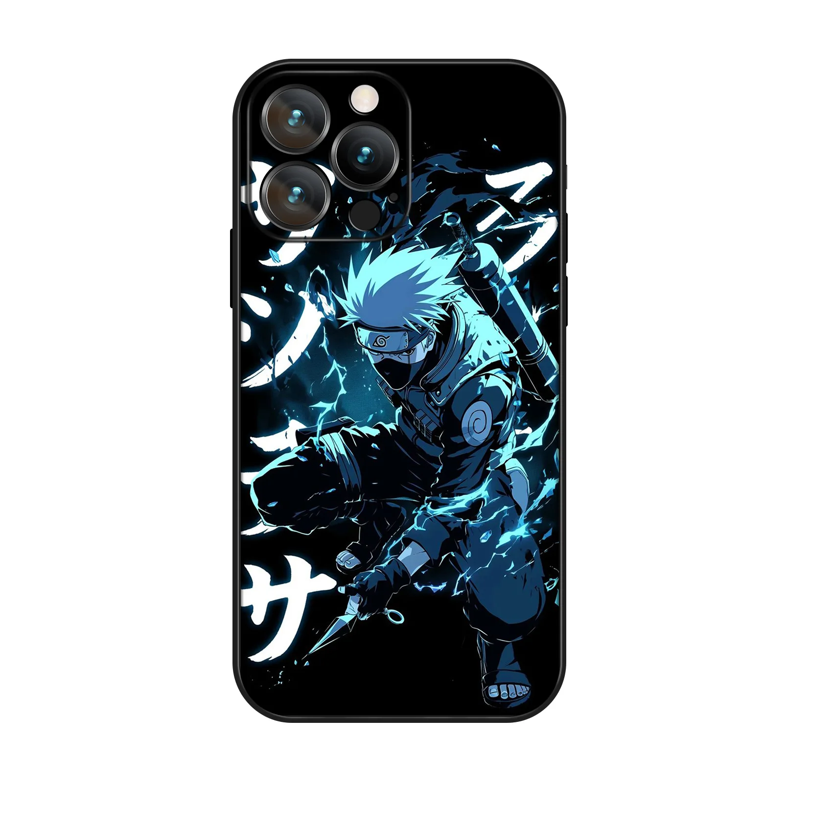 MINISO Hoesje voor iPhone 16 Pro Max Anime Kakashi Hokage Raikiri Zachte Siliconen Cover voor iPhone 16 15 14 13 12 11 Pro Max Plus