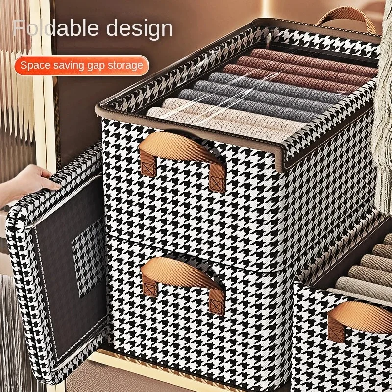1PC Koffer-Organizer ohne Deckel, faltbarer Stil, Aufbewahrungskorb mit Griff, Schlafzimmer, Schlafsaal, Schreibtisch-Aufbewahrungsbox