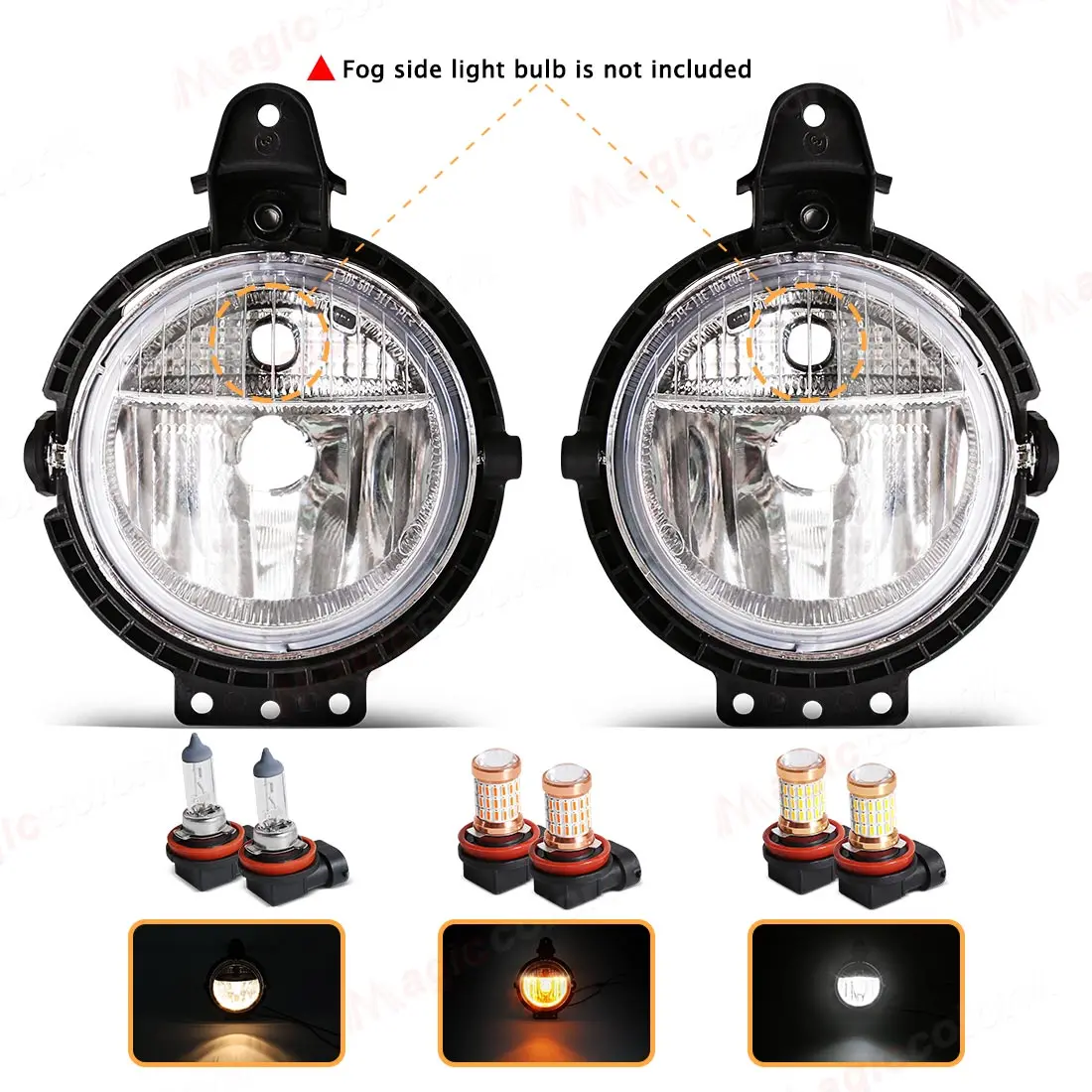 لسيارات BMW ميني كوبر 2007 2008 - 2015 R55 R56 R57 R58 59 أضواء الضباب المصباح الأمامي مصباح قيادة مصابيح الهالوجين LED 63172751295