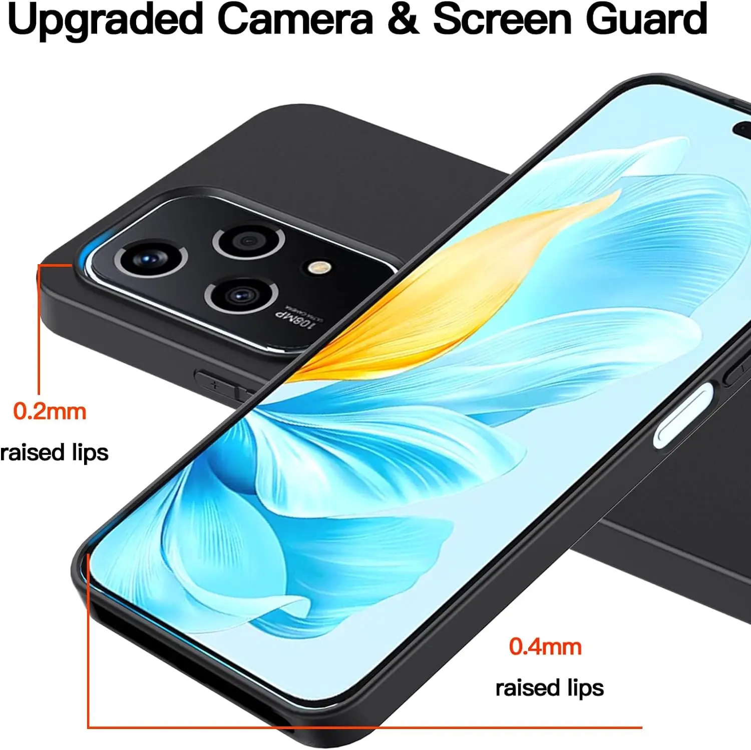 Case For Honor 200 Lite Black Matte TPU Phone Camera Protection Cover for Honor200 Lite Transparent Shell Protective Coque