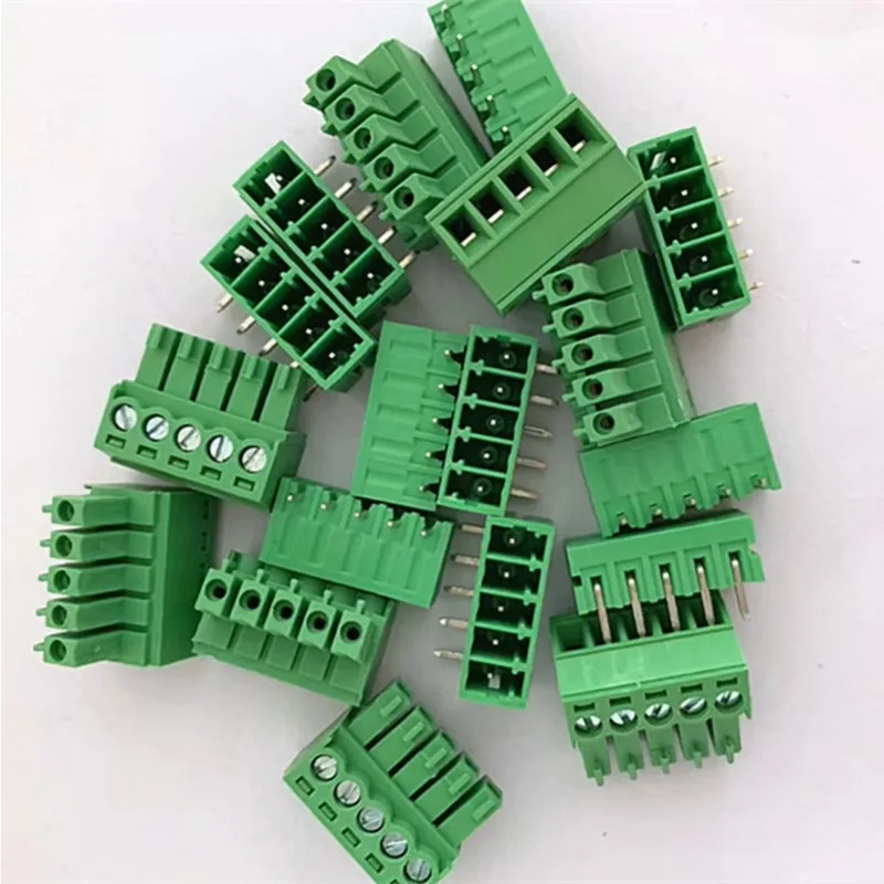 10sets Plug-in terminal block KF2EDGK-pitch 3.5MM 2P 3P 4P ~ 24P Phoenix terminal curved needle seat