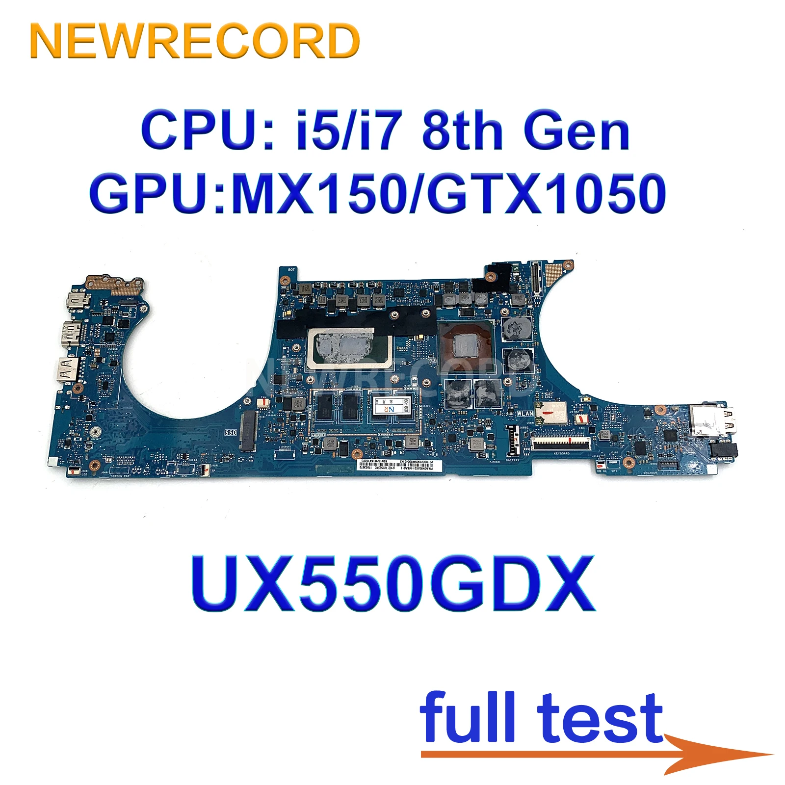 

For ASUS UX533FN BX533F UX533F RX533F U5300F UX533FD Laptop Motherboard i5 i7 8th Gen MX150/GTX1050-2G 8G/16G-RAM