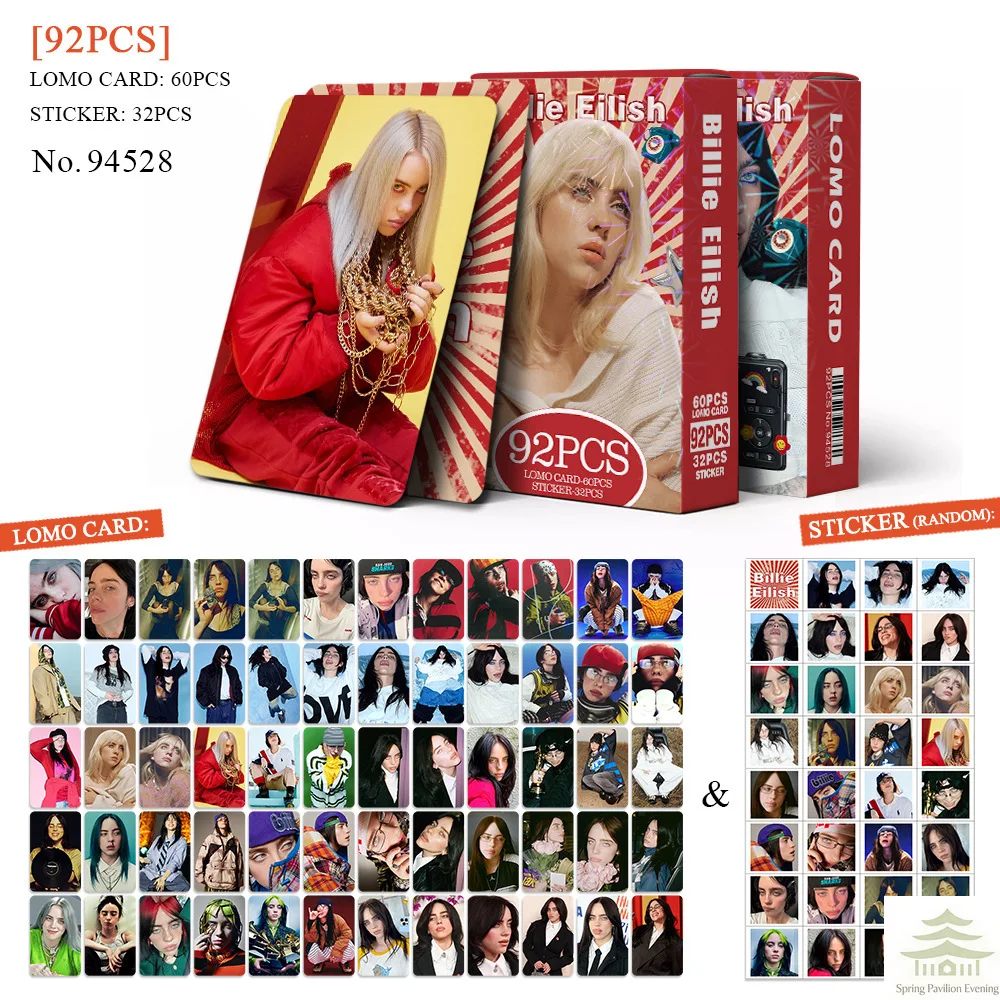 92 European and American style mini celebrity photo cards, fan collectible cards, postcards, LOMO cards