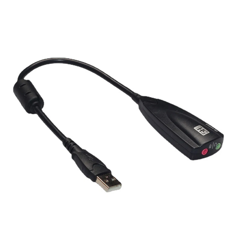 3.5mm Jack External USB Sound Card 7.1 Adapter USB to 3D CH Sound Antimagnetic Audio For Laptop PC Headset Microphone