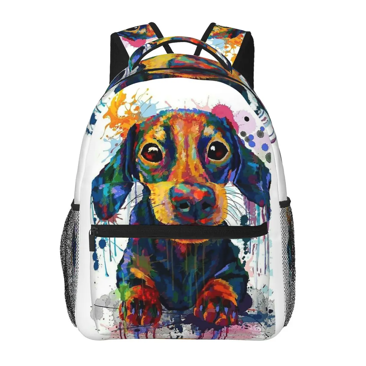 

Dachshund Dog Art Backpacks Boys Girls Bookbag Students School Bags Cartoon Laptop Rucksack Shoulder Bag Large Capacity