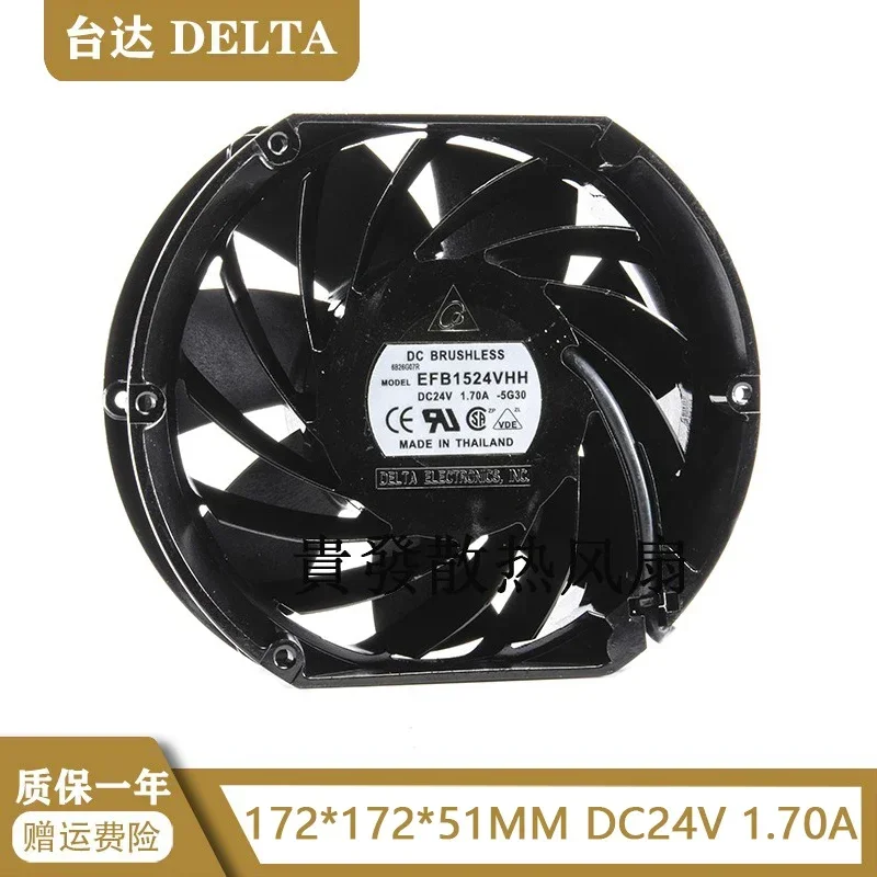 Original importierter DC-Lüfter, Axialventilator efb1524vhh 17251, DC24 V, 1,7 A