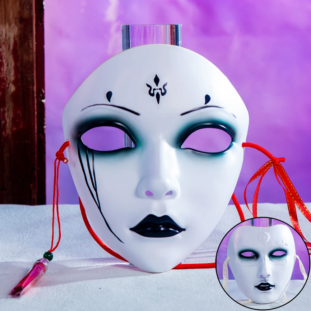 

Women Men Masks Cosplay Chinese Style Hand-Painted Decorative Halloween Dress Up Carnival Party Costume Mask Props Props