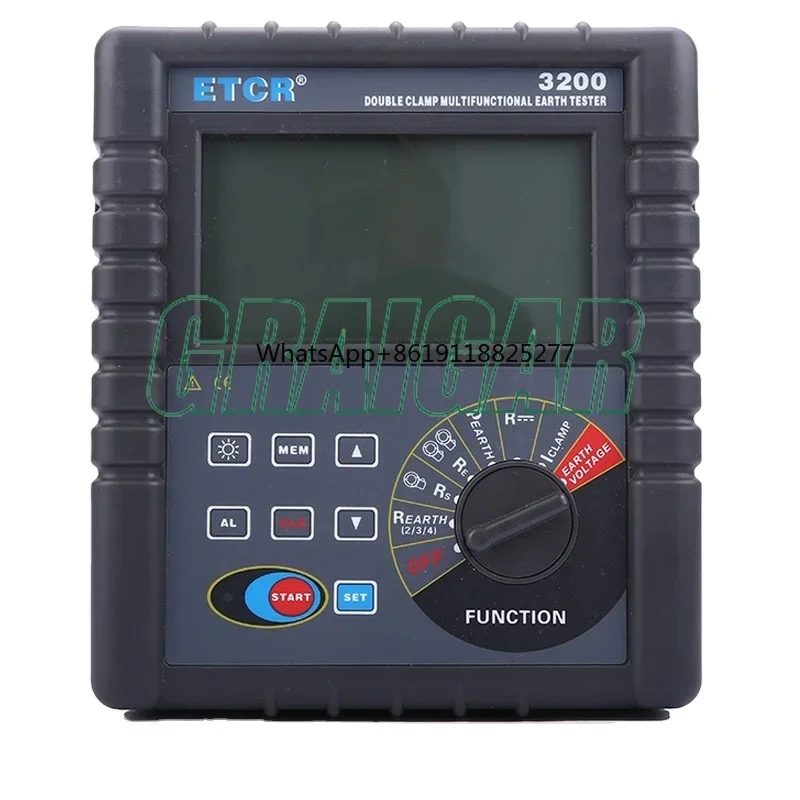 

ETCR3200 Double Clamp Earth Grounding Resistance Tester Grounding Soil Resistivity Meter