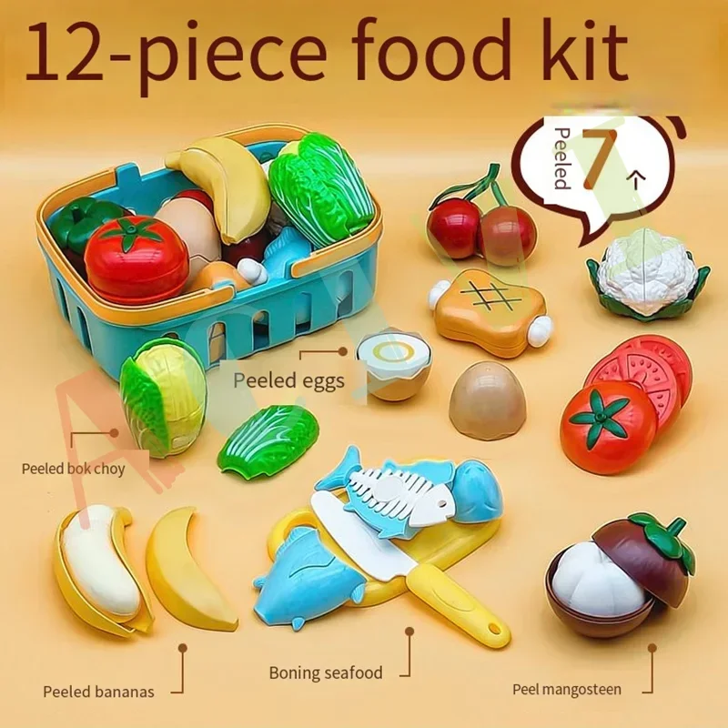 어린이 장난감 절단 과일과 야채 어린이를위한 설정 놀이 시뮬레이션 주방 장난감 몬테소리 아기 장난감 소녀 소년