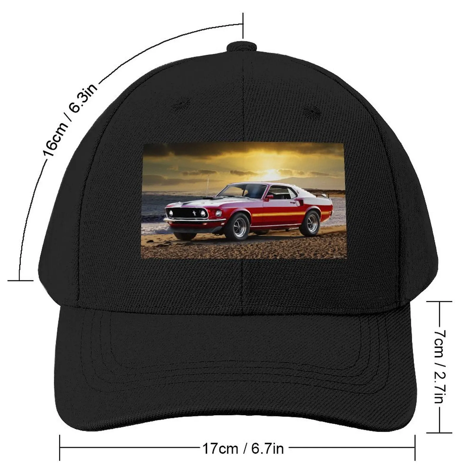 1969 Ford Mustang Mach 1 'Cobra Jet' Baseball Cap fishing hat New Hat Designer Hat Men's Baseball Women's