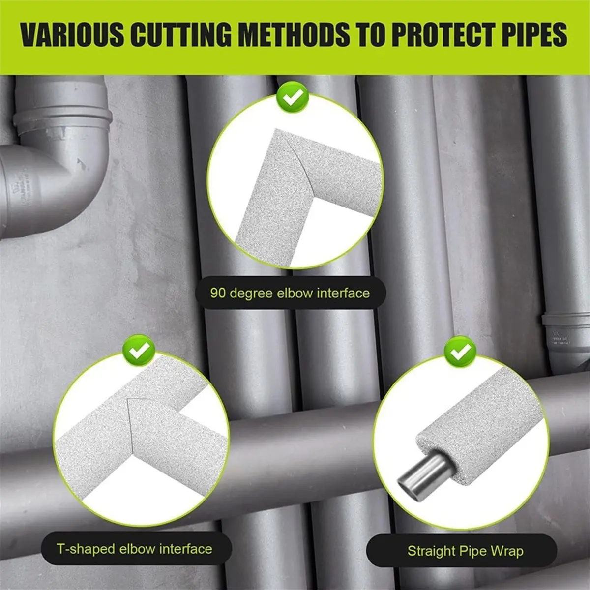 6PCS Pipe Lagging Cutter Set, Plumbing Tools for 15mm 22mm 28mm Pipe Insulation Foam Tube-Insulation Knife for Plumbers
