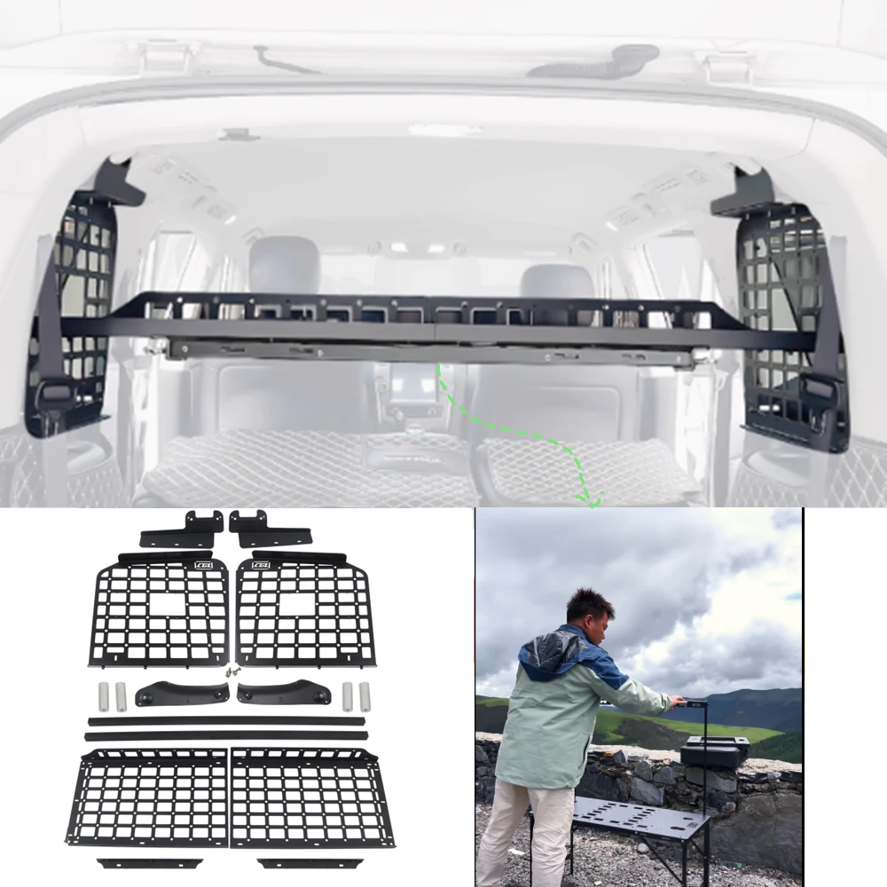 

CGZ MOLLE PANEL for Nissan Patrol Y62 / Armada 2010-2024 Rear Boot Cargo Shelf Modular Storage Racks Organizers