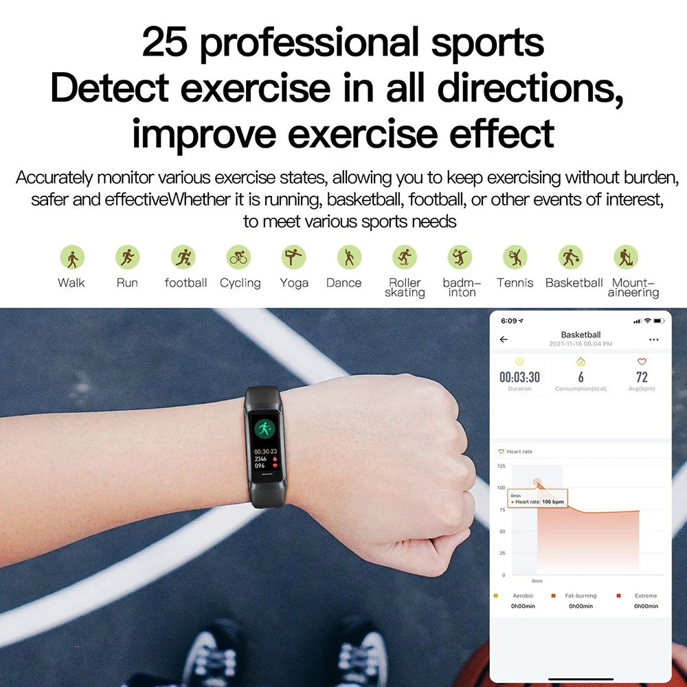 GFORDT-reloj inteligente Amoled para mujer, pulsera con Monitor de frecuencia cardíaca y presión arterial, seguimiento de actividad deportiva