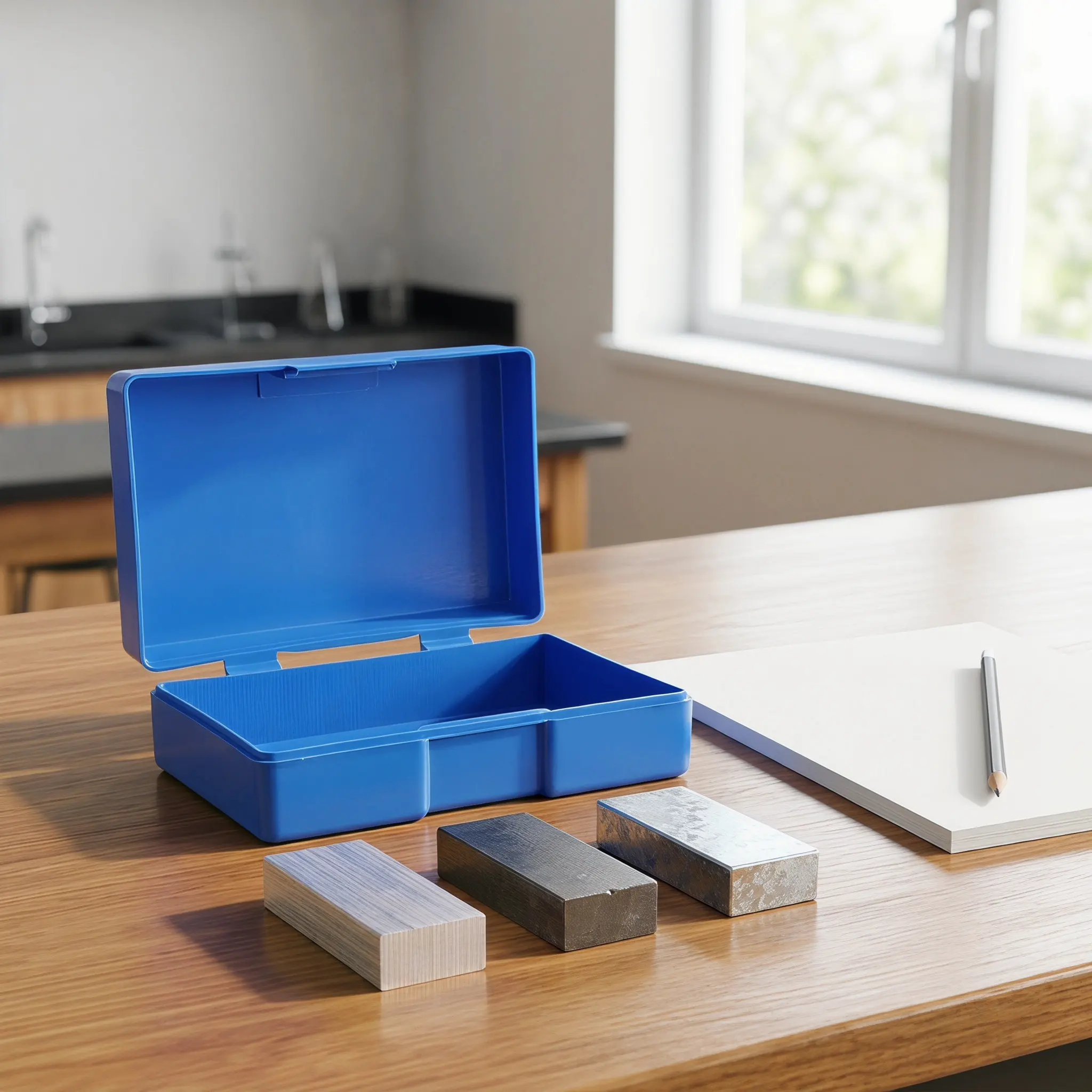 9Pcs Educational Density Experiment Blocks Aluminum Iron Plastic for School Science Labs Precise Density Comparison Teaching Aid