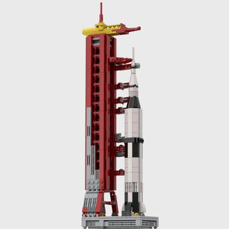 NEW 954PCS Space Launch Vehicle rocket Saturn V Launch Tower model DIY creative ideas Child Toy christmas Gift technologyBlocks