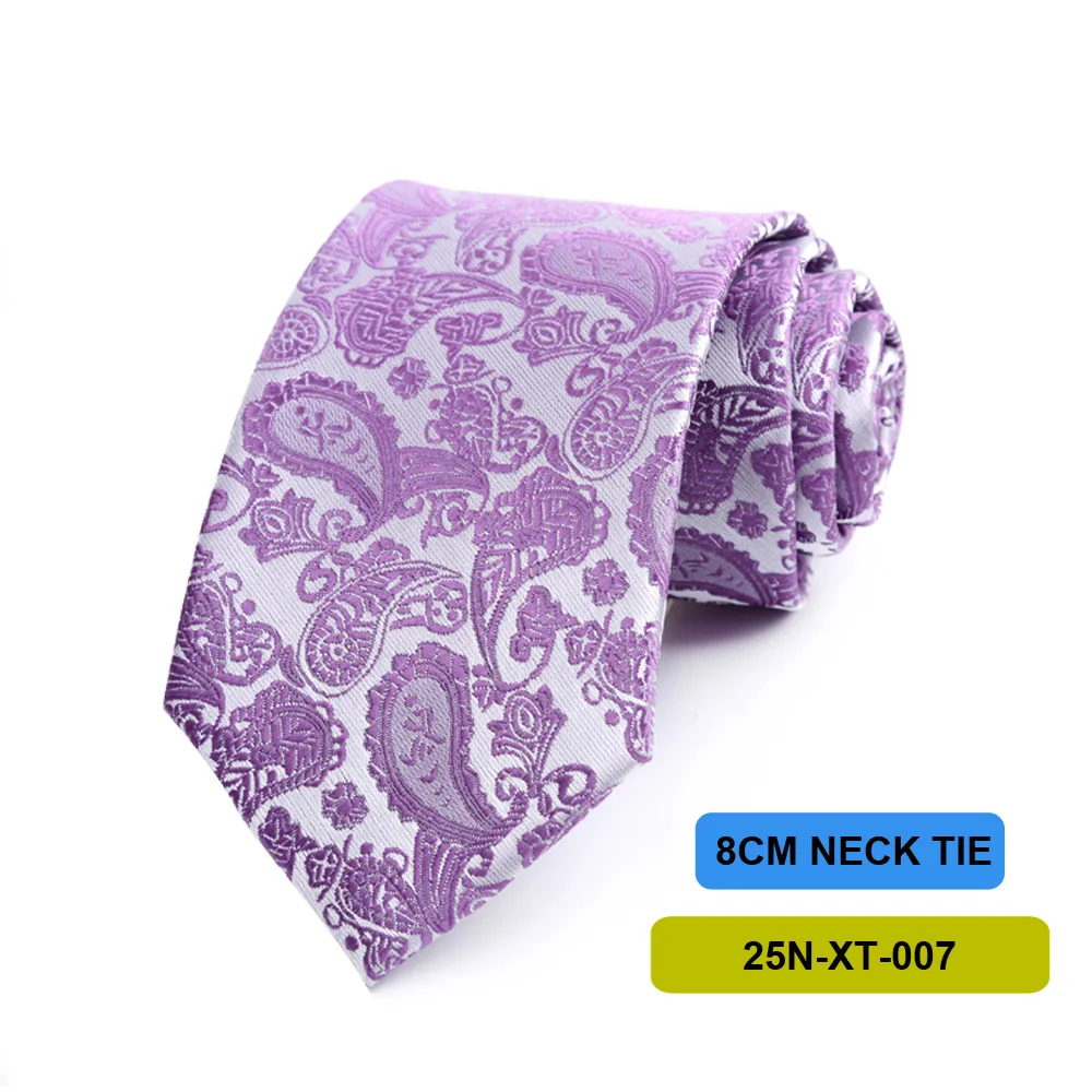 ربطة عنق بيزلي للرجال مقاس 8 سم أسكوت ريد واين أسود كحلي مناسبة لحفلات الزفاف والعمل