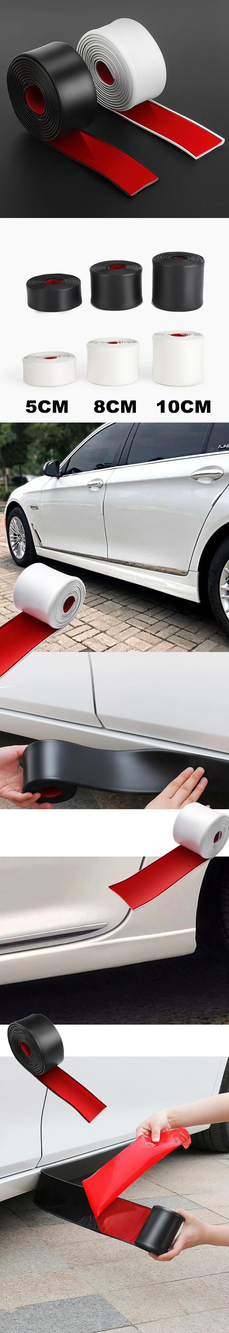 Seitenschweller für Autos, kratzfest, universeller, kratzfester Seitenschweller aus Gummi, Kantenschutz. Schutz-Stoßstangenschutz – Detail 1