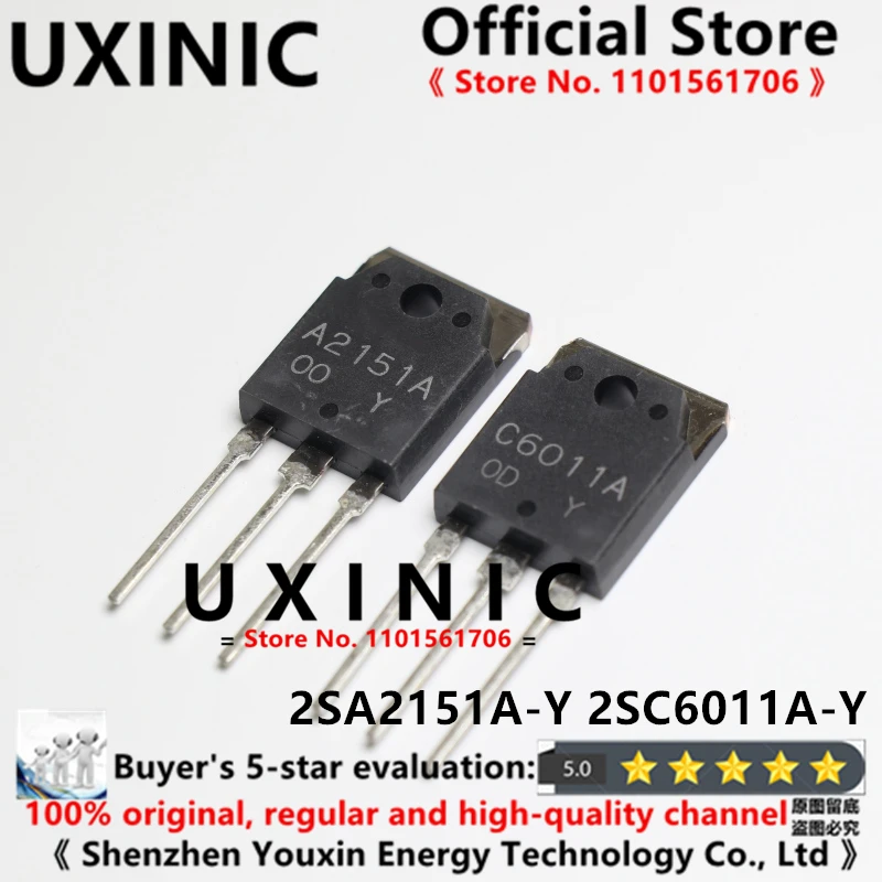 

UXINIC 100% New Imported OriginaI 2SA2151A-Y 2SC6011A-Y 2SA2151A 2SC6011A A2151A C6011A TO-3P Audio Power Amplifier Pairing