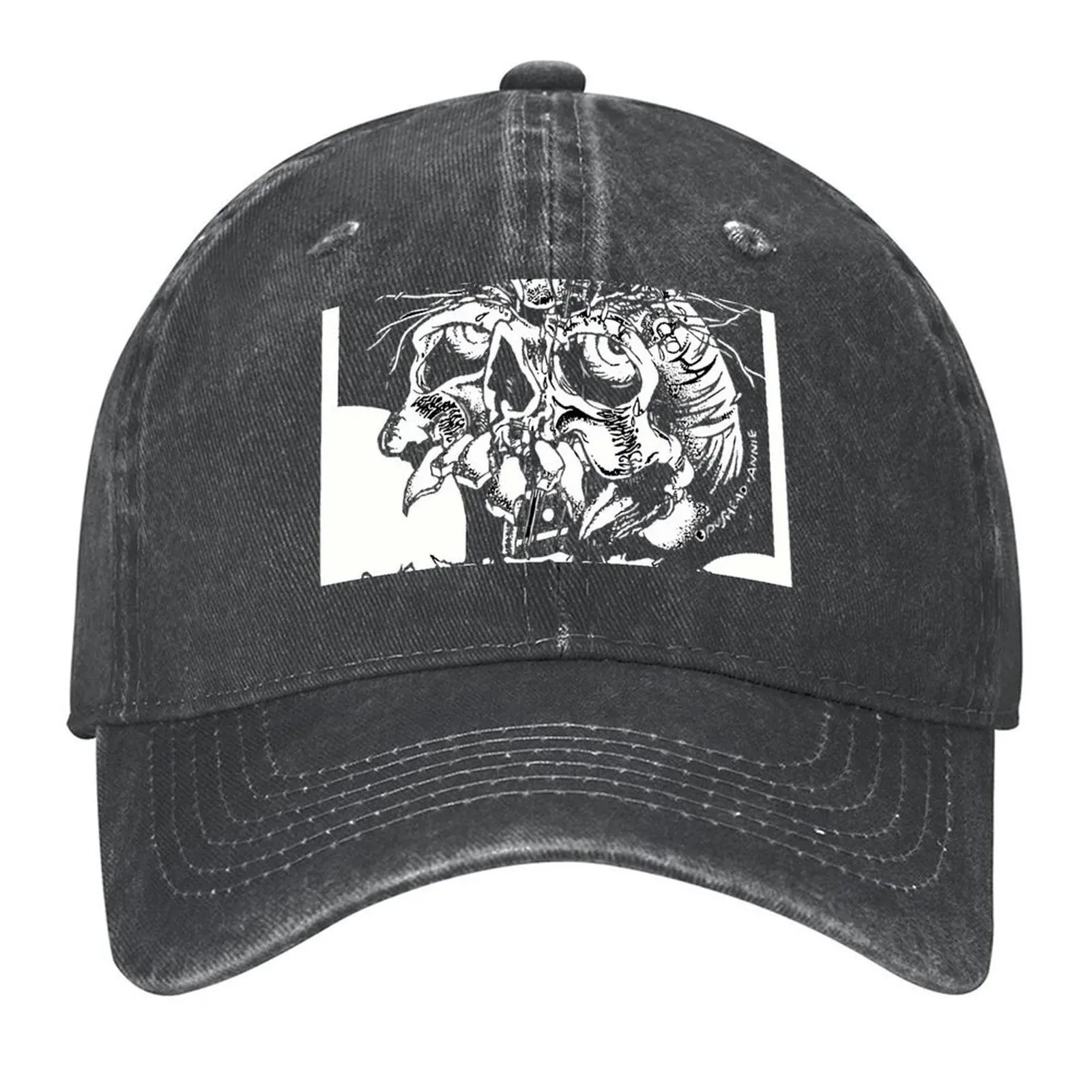 

Pushead Septic Death Black And White Vintage Baseball Cap hats on offer Funny hats Male hat Beach Outing Mens Tennis Women's