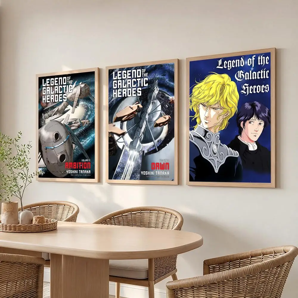 anime Legend of the Galactic Heroes Poster Poster HD Frameless Creamy Style Home Decor Wall Art for Living Room Bedroom Gift