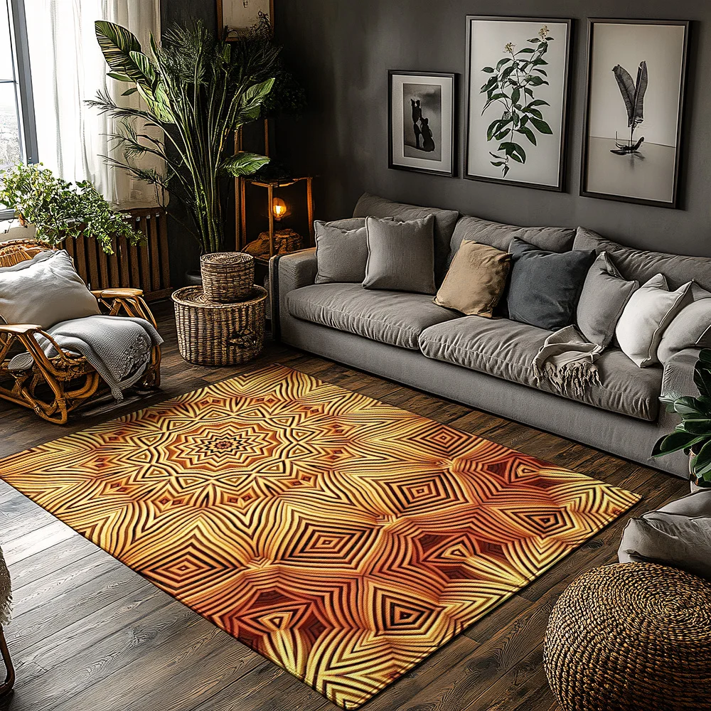 Unique Area Rugs Modern Abstract Carpet Living Room Decor Floor Mat Home Decor Non Slip Washable Accent Rugs Stylish Floor Cover