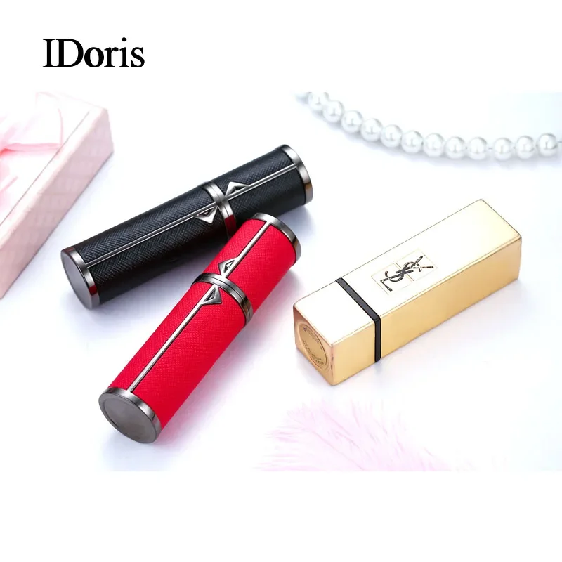 IDoris 2PC 5ml Parfum Spray Fles Draagbare Hervulbare Glazen Fles Lege Cosmetische Containers Reizen Aluminium Parfum Verstuiver