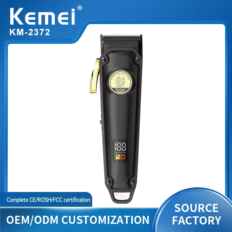 KEMEI Professional Hair Clipper Trimmer Lithium Battery Electric Cordless Powerful Hair Clipper Trimmer  km-2372