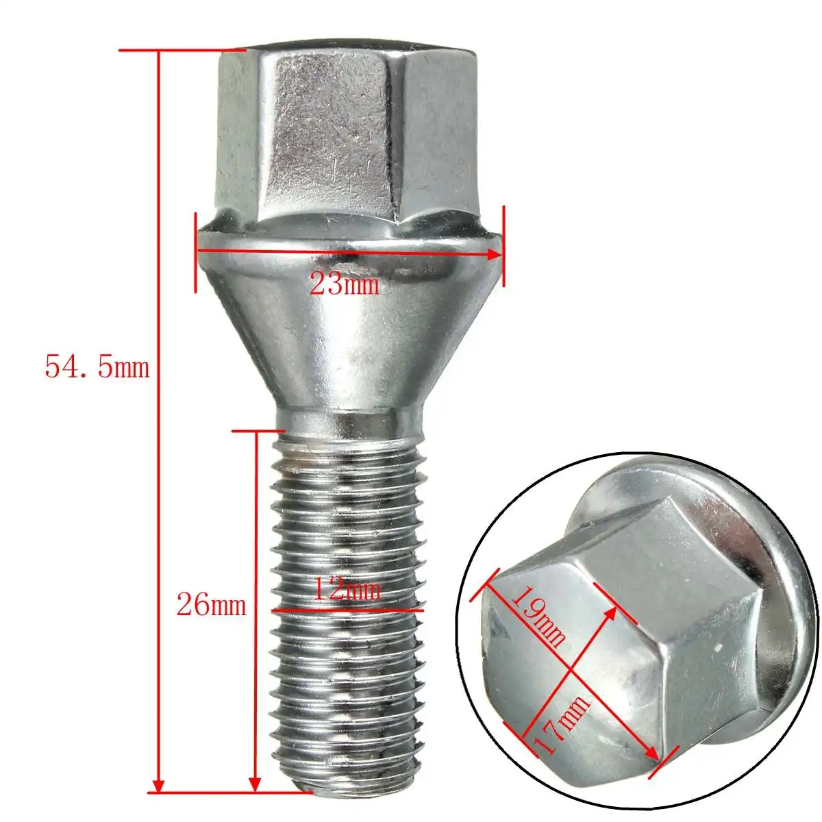 1/4pcs Wheel Nut Bolt Lug Stud Alloy M12x1.5mm For BMW E21 E30 E36 E46 E90 E91 E92 E93 3 series 1975-2012