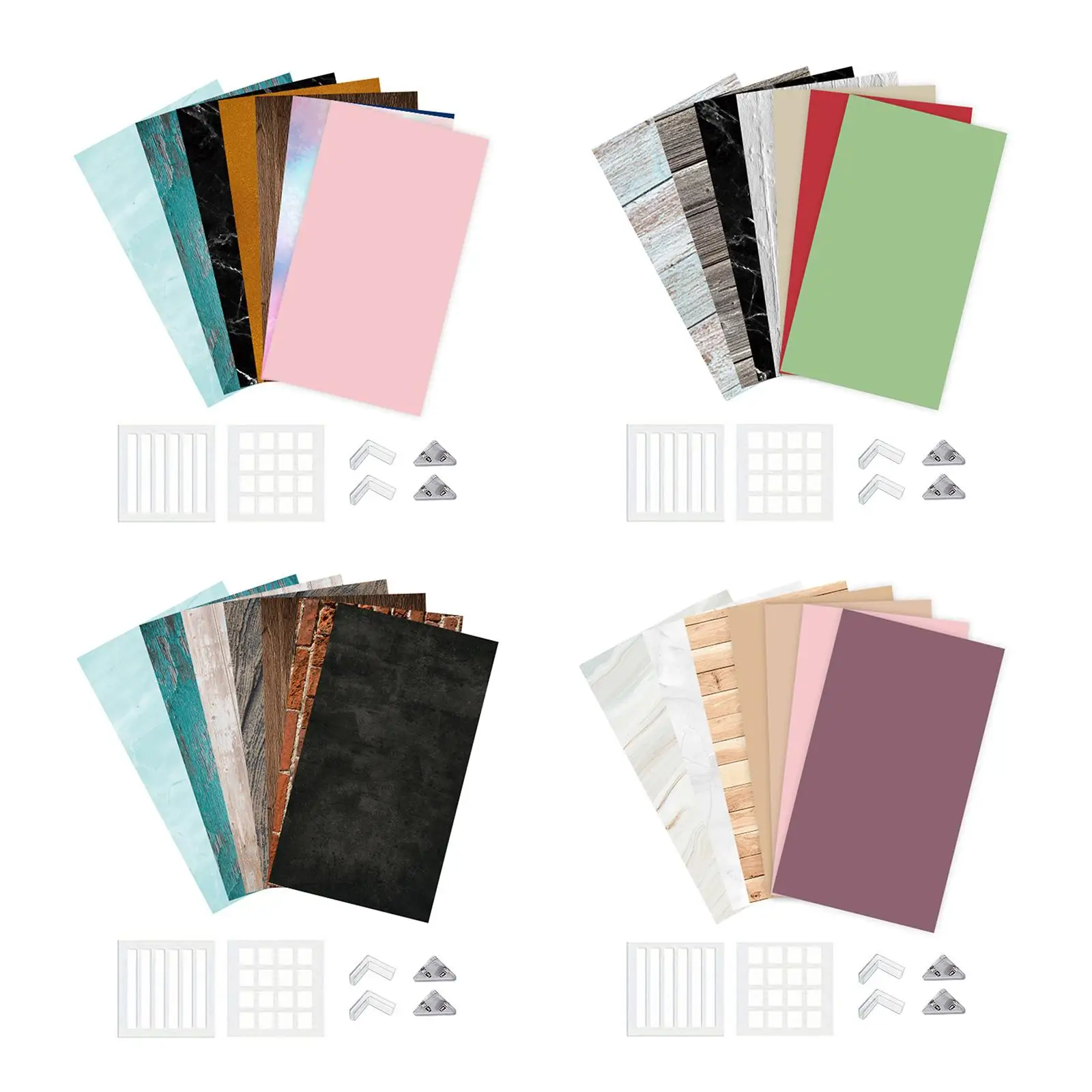 Kit de fundo de fotografia portátil prático leve elegante photoshoot adereços para alimentos pequeno produto maquiagem jóias