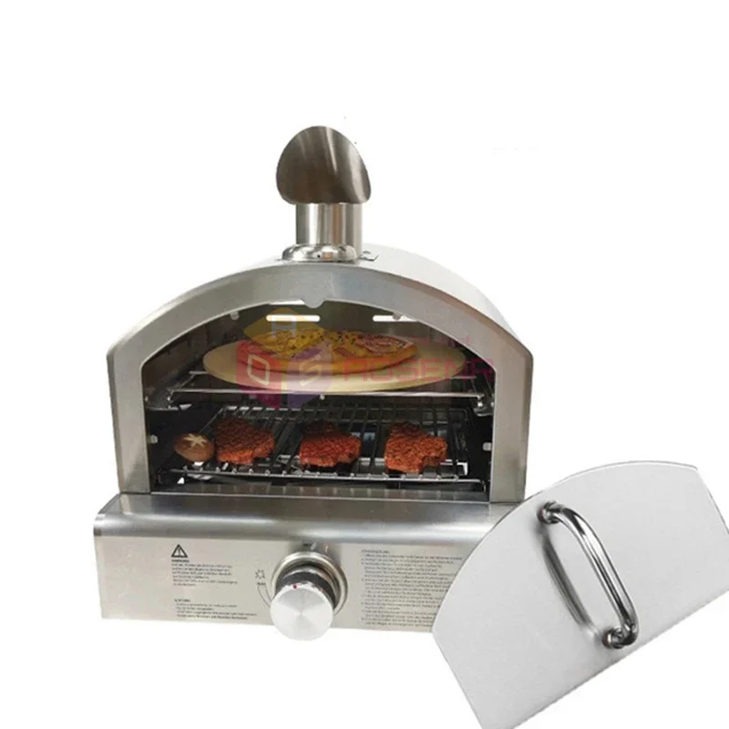 Portable Pizza Oven LPG Baking Machine Outdoor Cooking Machine Stainless Steel Grilled Steak Machine