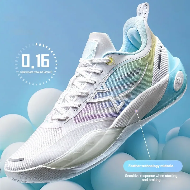 Xtep Qingxi Basketball Shoes For Men 2025 Spring Combat Wear-Resistant Sports Shoes Outdoor Guards Rebound Sneakers 875119120003